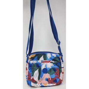 Kipling Crossbody Arto Blue Botanical Floral Medium Shoulder Bag Purse